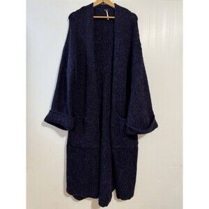 Free People Long Cardigan Women Santa Cruz Duster Fuzzy Wool Alpaca Blend Cozy S